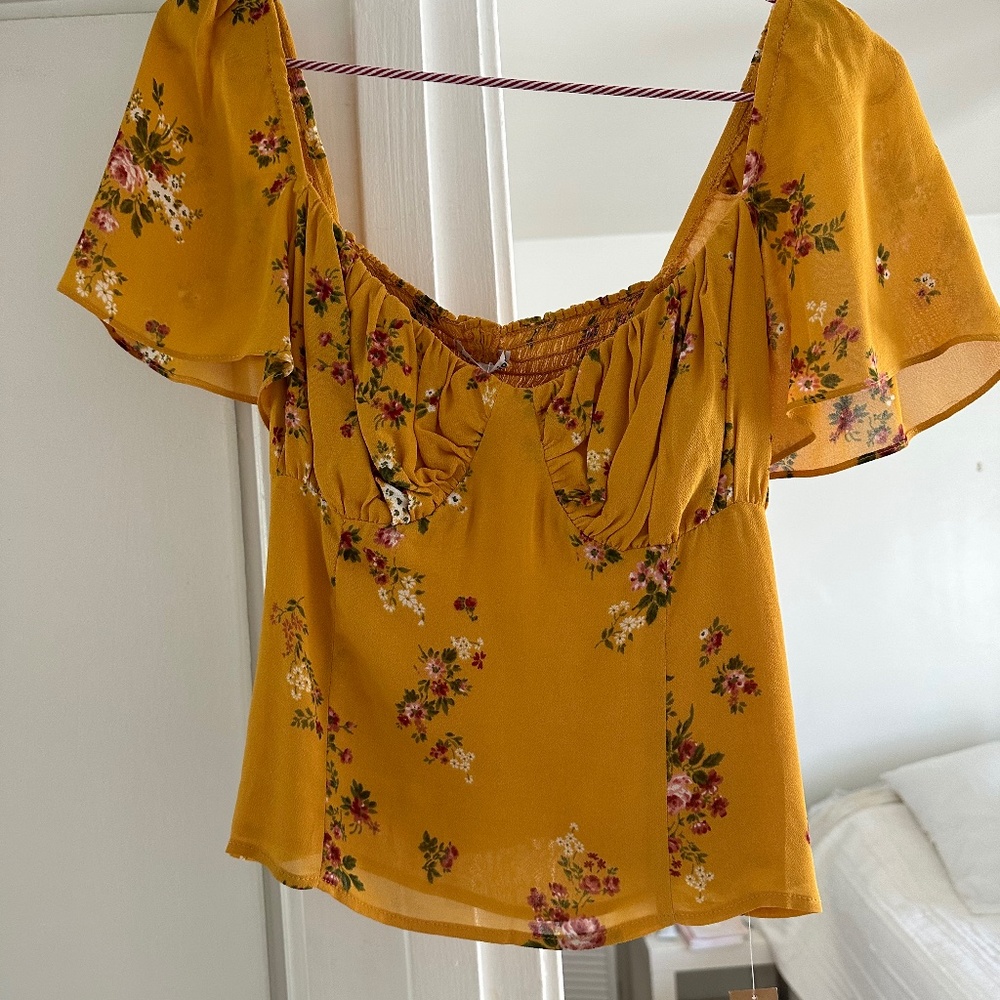Reformation yellow top